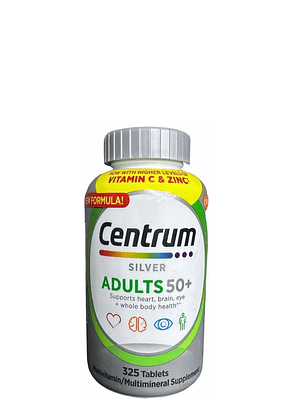 Multivitamínico Centrum Silver Adults 50+ x325 tabletas | Memoria, Corazón, Huesos y Bienestar Diario | Colombia