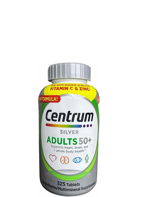 Multivitamínico Centrum Silver Adults 50+ x325 tabletas | Memoria, Corazón, Huesos y Bienestar Diario | Colombia