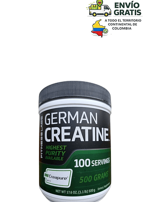 Creatina Monohidratada Alemana Creapure® 5000 mg | 500 g  | Fuerza, Energía y Recuperación Muscular Premium | Colombia