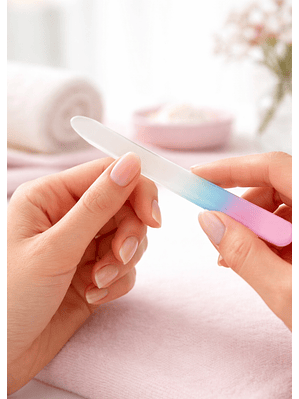 Lima de Cristal Profesional 14 cm | Alta Durabilidad para Manos | Uñas Suaves, Fuertes y Saludables