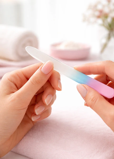 Lima de Cristal Profesional 14 cm | Alta Durabilidad para Manos | Uñas Suaves, Fuertes y Saludables