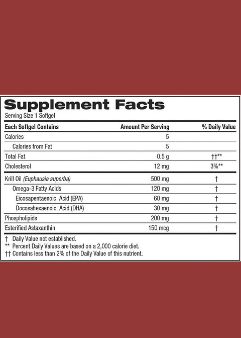 Kirkland Aceite de Krill  500 mg x 160 Cápsulas Blandas | Omega-3 Premium con Astaxantina | Alta Absorción | Verificado USP | Colombia