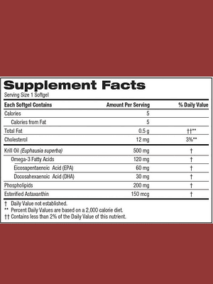 Kirkland Aceite de Krill  500 mg x 160 Cápsulas Blandas | Omega-3 Premium con Astaxantina | Alta Absorción | Verificado USP | Colombia