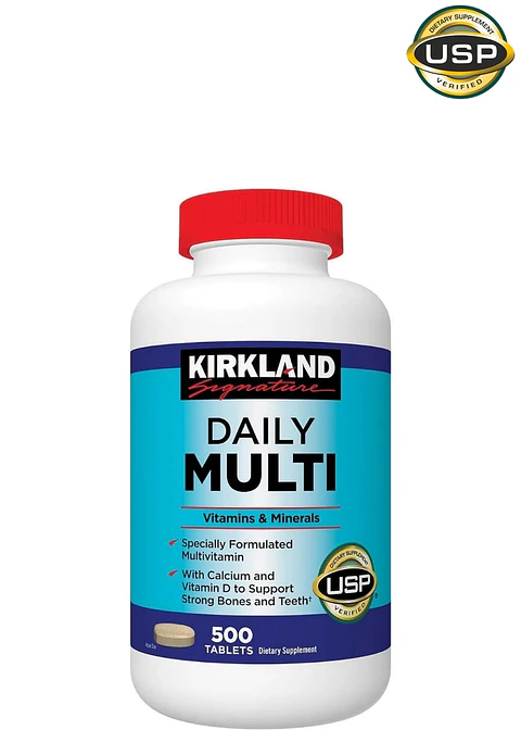 Kirkland Signature Daily Multi x 500 Tabletas | Multivitamínico Completo Diario | Energía, Inmunidad y Bienestar Total  | Colombia