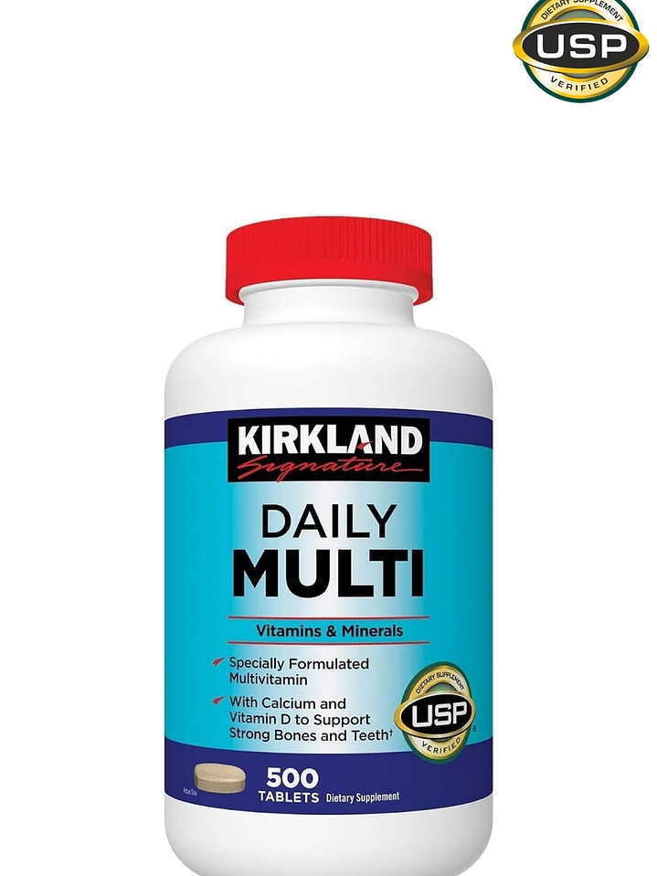 Kirkland Signature Daily Multi x 500 Tabletas | Multivitamínico Completo Diario | Energía, Inmunidad y Bienestar Total  | Colombia 1