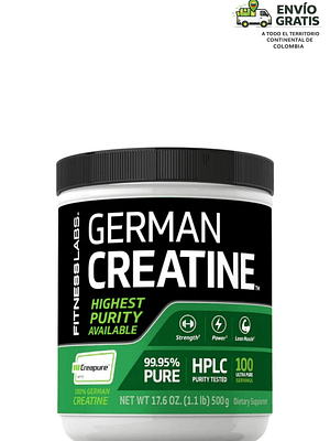Creatina Monohidratada Alemana Creapure® 5000 mg | 500 g  | Fuerza, Energía y Recuperación Muscular Premium | Colombia