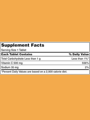 Kirkland Signature Vitamina C Masticable 500 mg x 500 Tabletas | Sabor Naranja | Refuerzo Inmunológico Diario | Alta Potencia | Colombia