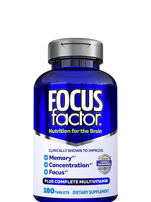 Synergy Focus Factor Original x180 Tabletas | Memoria, Concentración y Enfoque Mental | Fórmula Clínica para el Cerebro | Colombia