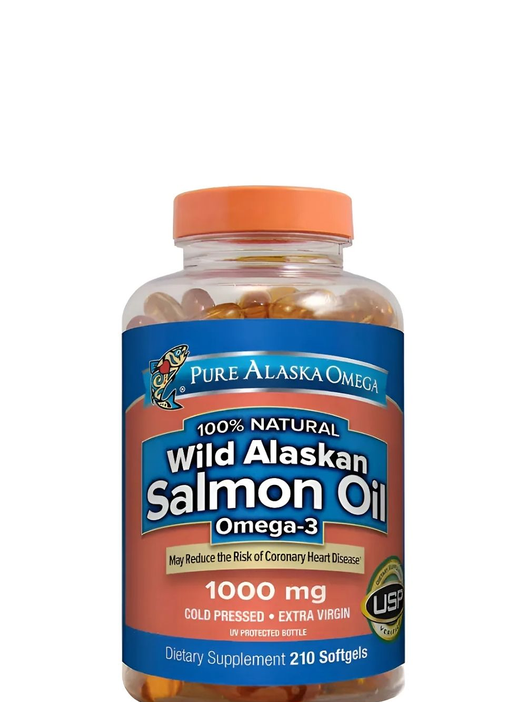 Pure Alaska Omega Wild Salmon Oil 1000 mg x 210 Softgels | Omega 3 Natural de Salmón Salvaje | Corazón, Cerebro y Bienestar Diario | Colombia  1