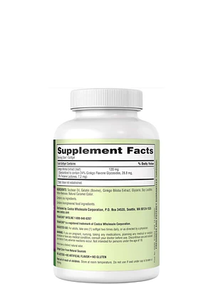 Trunature Ginkgo Biloba 120 mg x 340 Softgels | Memoria, Concentración y Circulación Cerebral | Extracto Estandarizado | Colombia