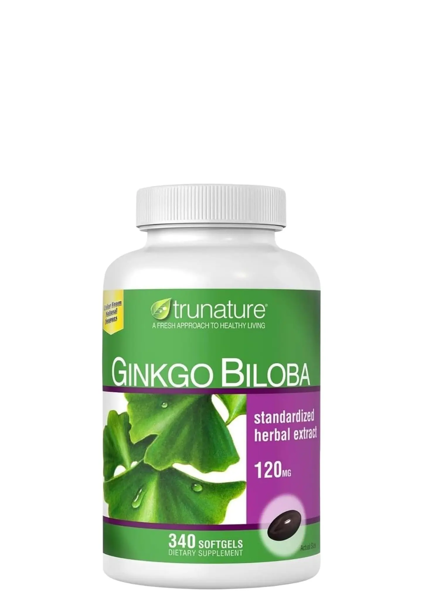 Trunature Ginkgo Biloba 120 mg x 340 Softgels | Memoria, Concentración y Circulación Cerebral | Extracto Estandarizado | Colombia 1