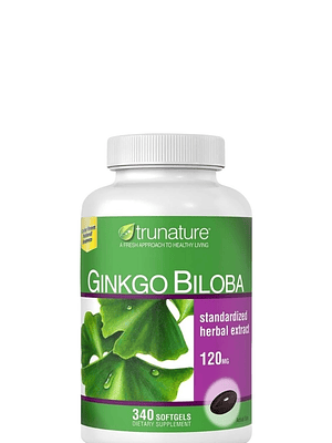 Trunature Ginkgo Biloba 120 mg x 340 Softgels | Memoria, Concentración y Circulación Cerebral | Extracto Estandarizado | Colombia