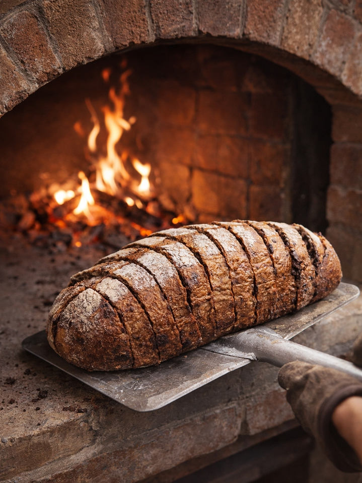 Pan Masa Madre con Chocolate 55% familiar 690g 15 rodajas Fermentación Natural | Harina Blanca e Integral con Aceite de Oliva Extra Virgen 2