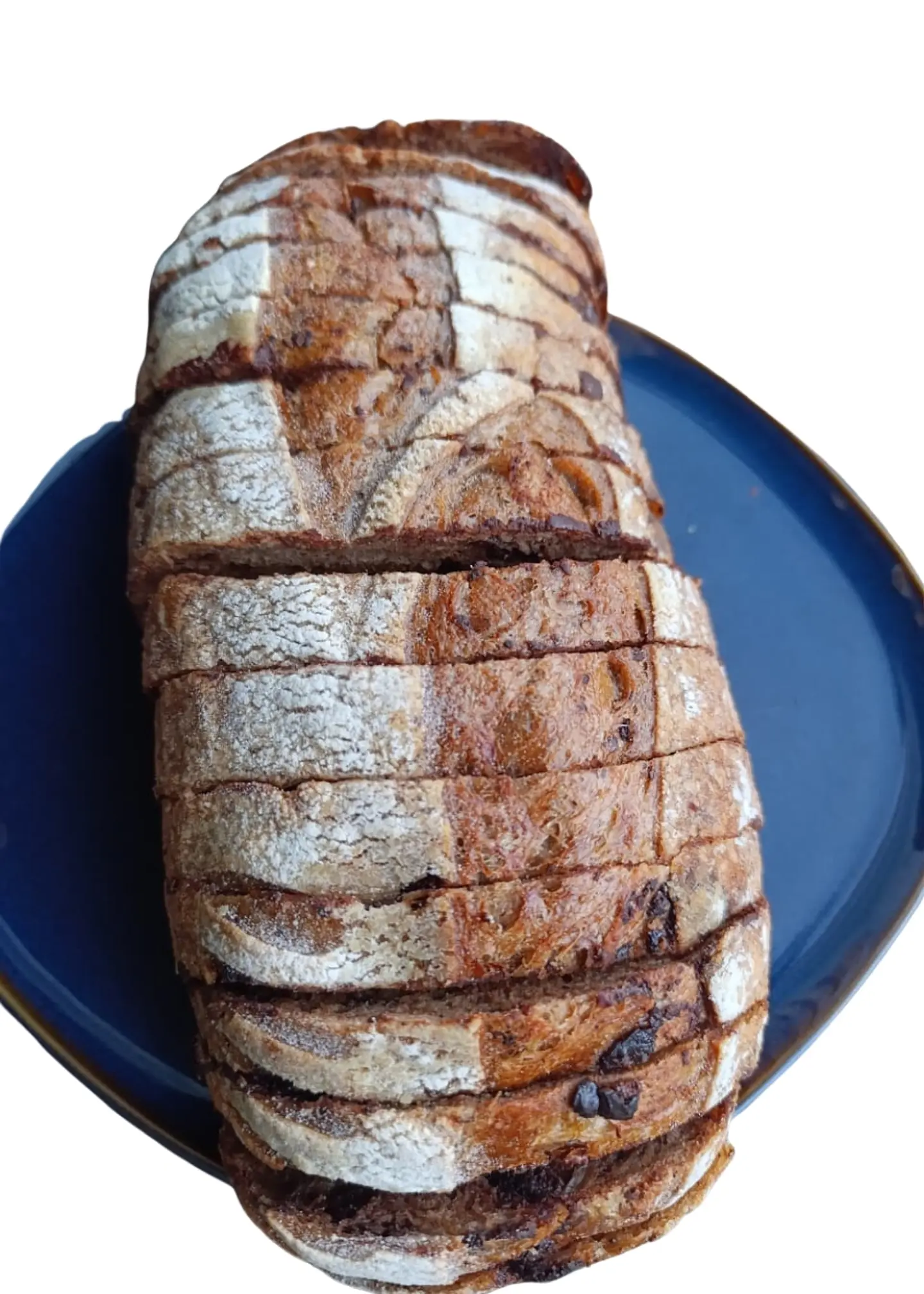 Pan Masa Madre con Chocolate 55% familiar 835g 15 rodajas Fermentación Natural | Harina Blanca e Integral con Aceite de Oliva Extra Virgen 4