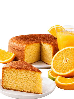 Torta de Naranja Gourmet 2,2 kg Entera | Tipo Cafés de Especialidad | 16 Porciones | Sin Grasas Trans | Preparación Artesanal