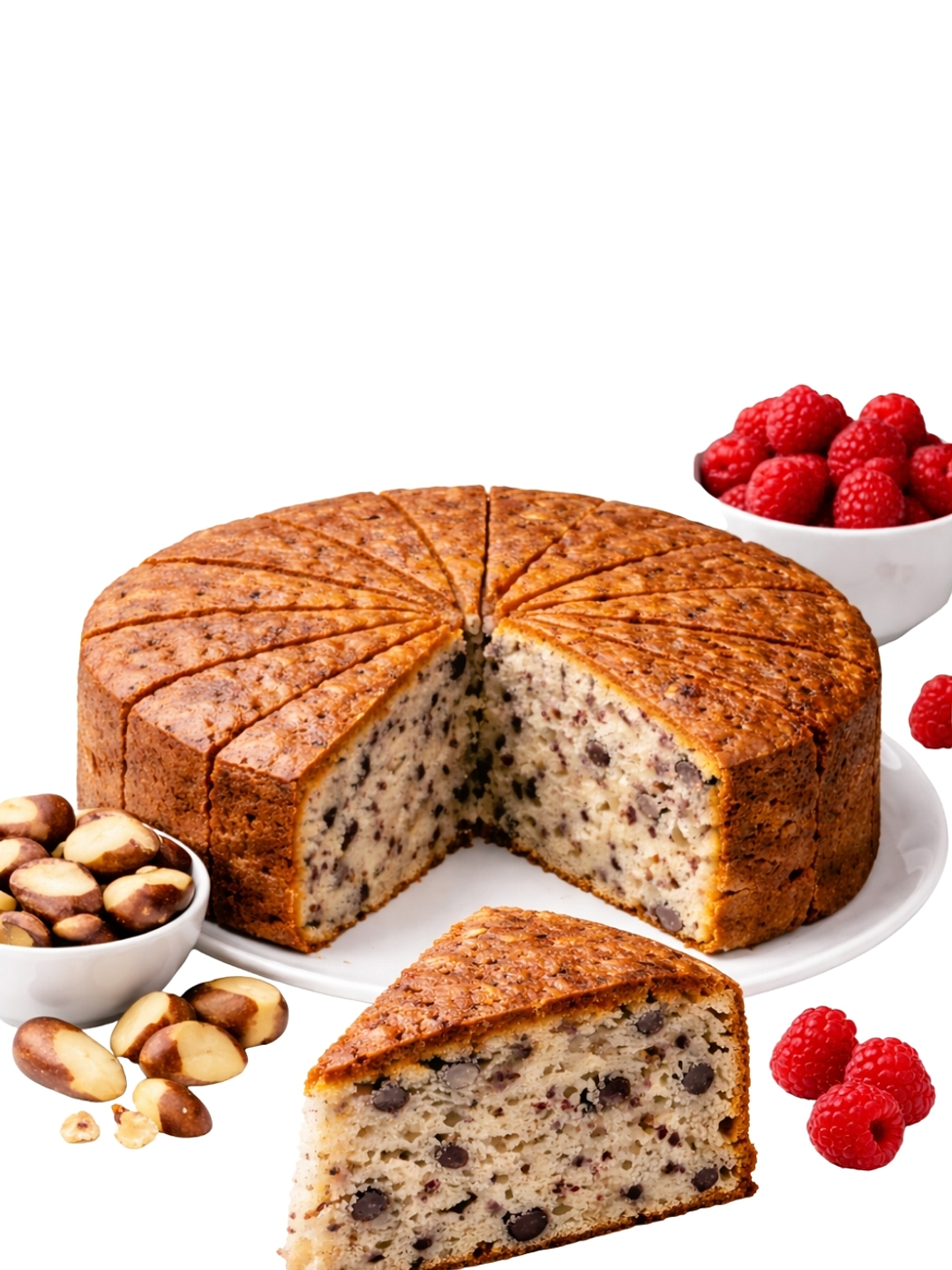 Torta de Mora y Nueces del Brasil Gourmet 2,2 kg | 16 Porciones | Bizcocho Artesanal Tipo Chiffon | Estilo Cafés de Especialidad 1