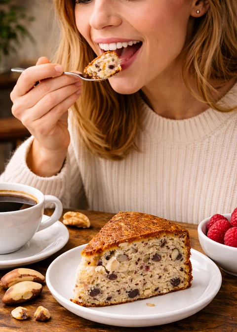 Torta de Mora y Nueces del Brasil Gourmet 2,2 kg | 16 Porciones | Bizcocho Artesanal Tipo Chiffon | Estilo Cafés de Especialidad