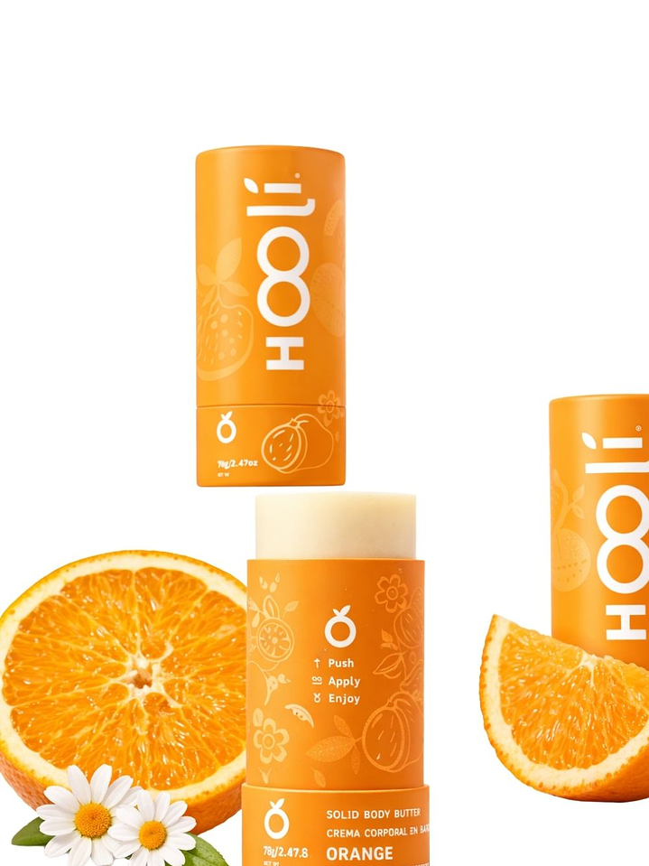 Crema Hidratante en Barra con Aceite Esencial de Naranja 70 g | Nutrición Natural para la Piel | Hidratación Profunda y Aroma Cítrico 1