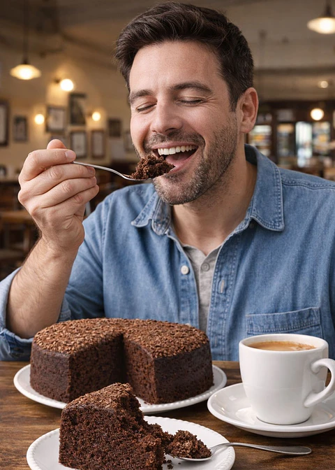 Torta entera de Chocolate Gourmet 2,2 kg | 16 Porciones | Bizcocho Artesanal Tipo Chiffon | Estilo Cafés de Especialidad | Preparación Artesanal