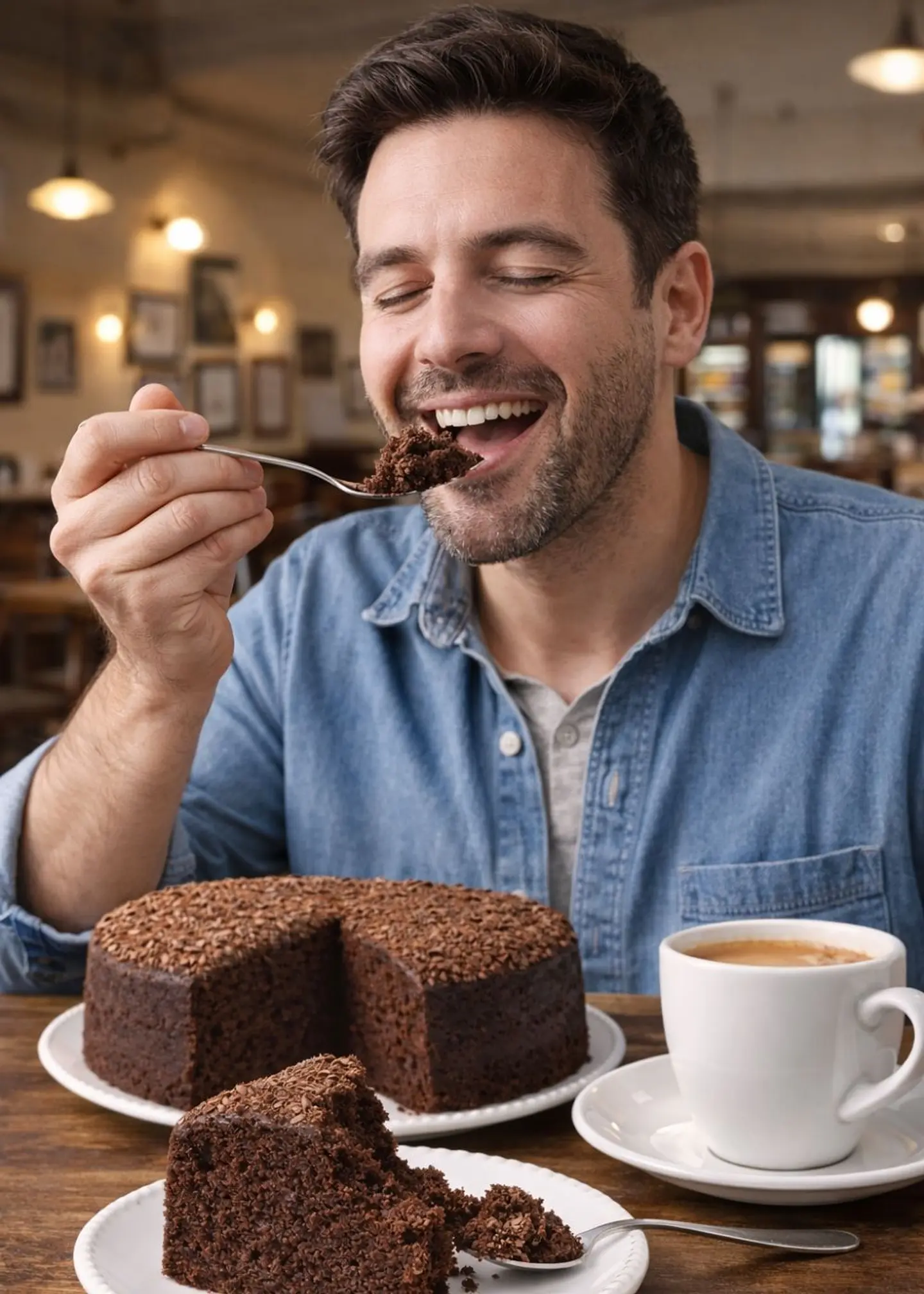Torta entera de Chocolate Gourmet 2,2 kg | 16 Porciones | Bizcocho Artesanal Tipo Chiffon | Estilo Cafés de Especialidad | Preparación Artesanal 2