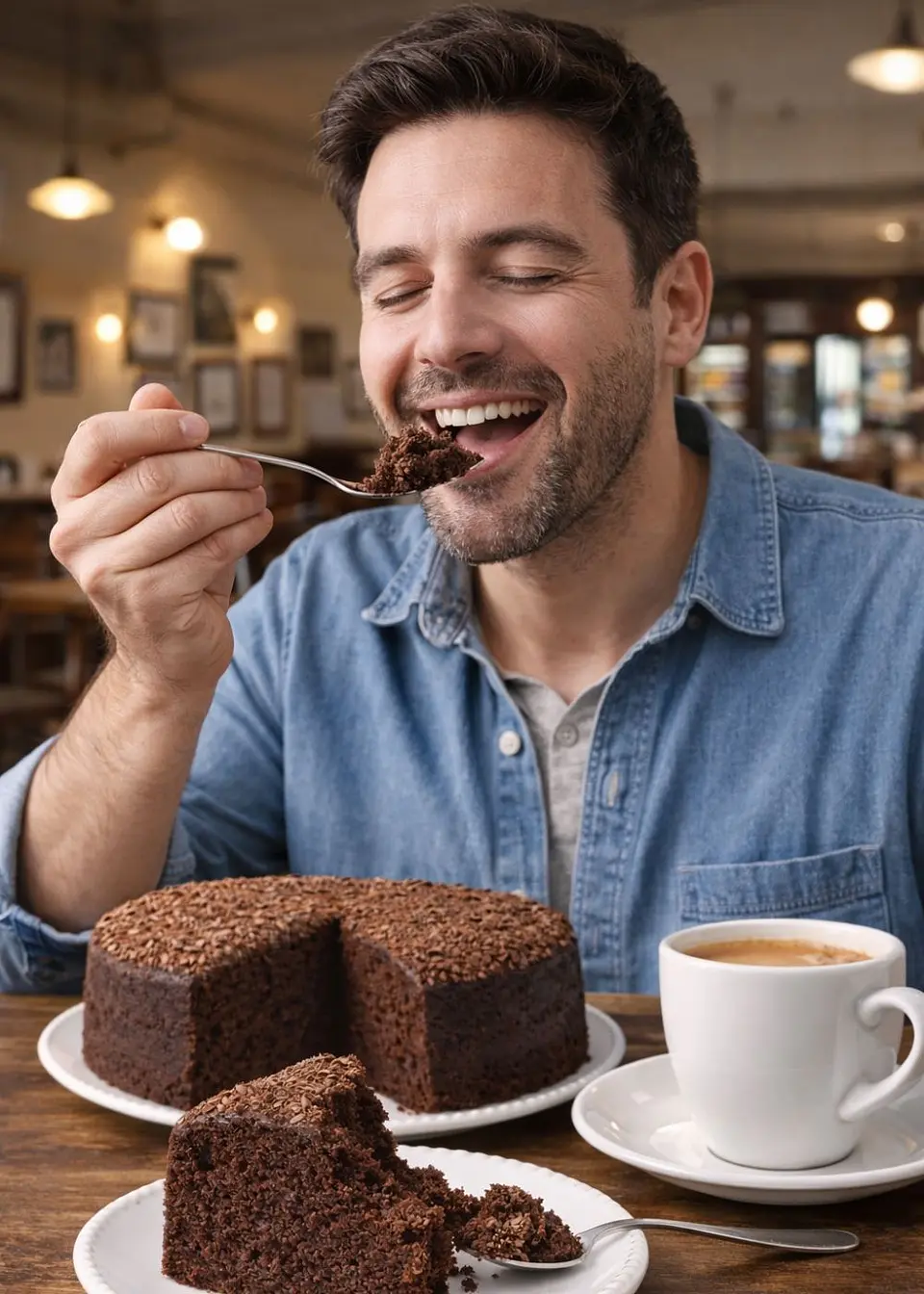 Torta entera de Chocolate Gourmet 2,2 kg | 16 Porciones | Bizcocho Artesanal Tipo Chiffon | Estilo Cafés de Especialidad | Preparación Artesanal 2