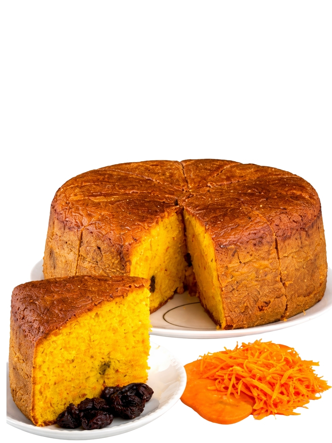 Torta de Zanahoria y Pasas Gourmet 2,2 kg | 16 Porciones | Bizcocho Artesanal Tipo Chiffon | Estilo Cafés de Especialidad 1