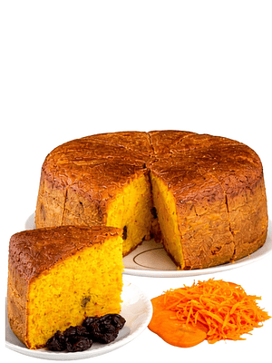 Torta de Zanahoria y Pasas Gourmet 2,2 kg | 16 Porciones | Bizcocho Artesanal Tipo Chiffon | Estilo Cafés de Especialidad