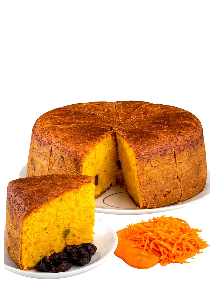 Torta de Zanahoria y Pasas Gourmet 2,2 kg | 16 Porciones | Bizcocho Artesanal Tipo Chiffon | Estilo Cafés de Especialidad 1