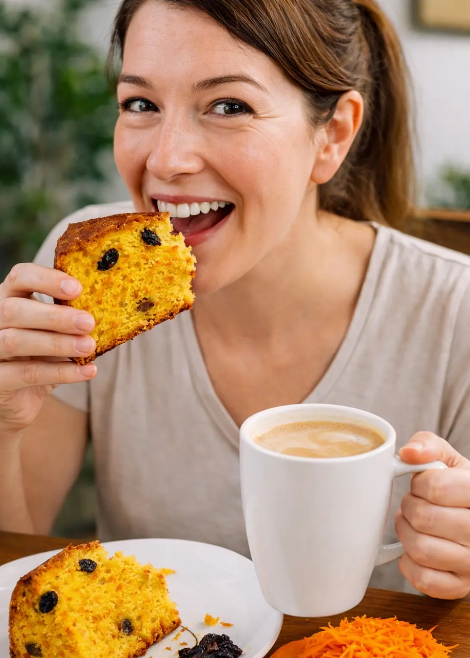 Torta de Zanahoria y Pasas Gourmet 2,2 kg | 16 Porciones | Bizcocho Artesanal Tipo Chiffon | Estilo Cafés de Especialidad 2