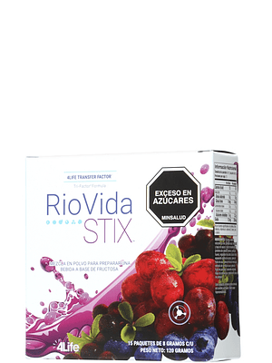 4Life | RioVida STIX™ Tri-Factor® Formula – Antioxidantes de Açaí, Granada y Uva con Refuerzo Inmunitario Natural | Colombia