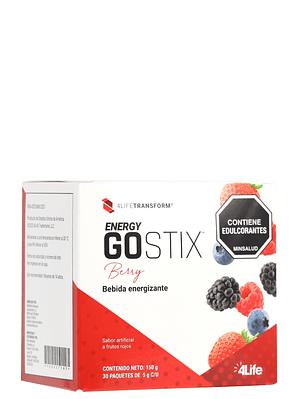 4Life |  Energy Go Stix™ Berry 30 sobres - Energía saludable con cafeína natural y vitaminas | Colombia