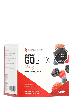 4Life |  Energy Go Stix™ Berry 30 sobres - Energía saludable con cafeína natural y vitaminas | Colombia