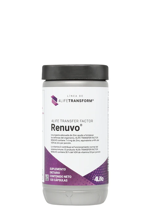 4Life  | Transfer Factor Renuvo 120 Cápsulas - Fórmula Avanzada Anti-Envejecimiento Celular | Colombia