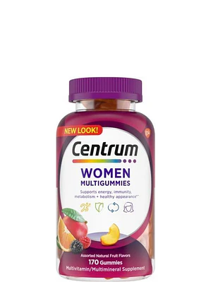 Multivitamínico Centrum Gummies Adultos 170 Gomitas | Vitaminas A, C, D, E, B12, Biotina y Zinc | Energía, Inmunidad y Salud Diaria  | Colombia