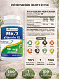 Vitamina K2 MK-7 con D3 Best Naturals 5000 IU + 100 mcg | Salud Ósea e Inmunidad | 180 Tabletas | Sin OGM ni Gluten | Colombia  - Miniatura 2