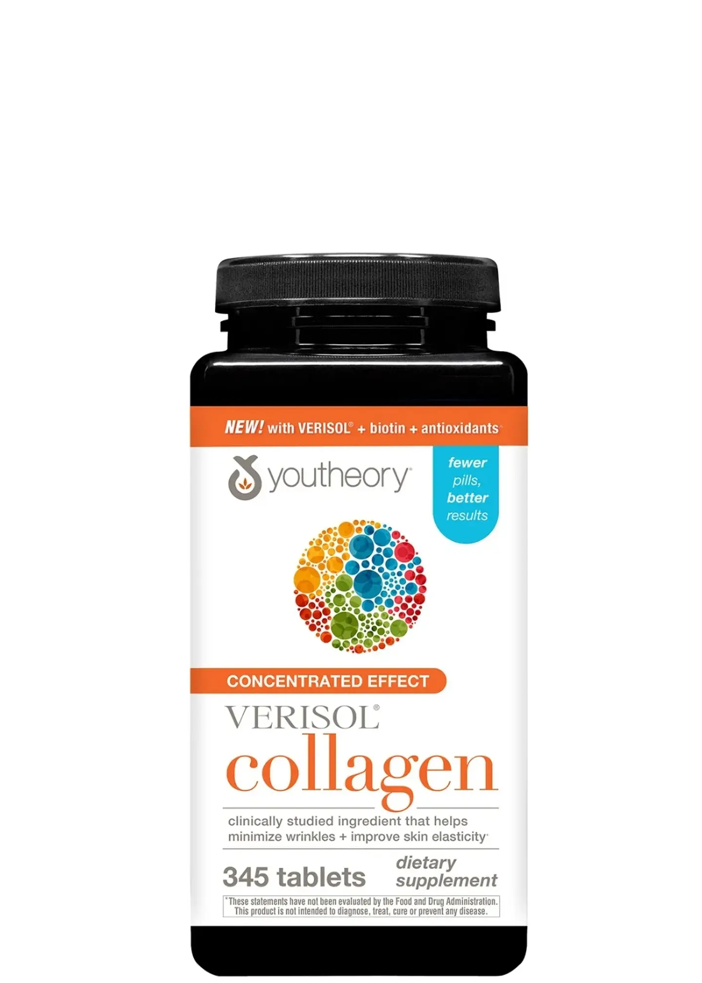 Youtheory Colágeno VERISOL®  345 Tabletas | Colágeno Bioactivo para Piel, Cabello y Uñas | Fórmula con Biotina y Vitamina C | Colombia 1