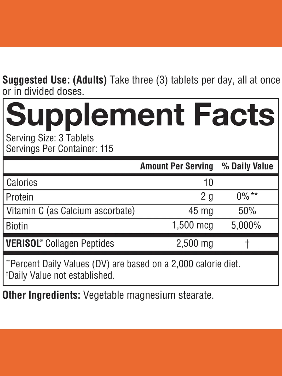Youtheory Colágeno VERISOL®  345 Tabletas | Colágeno Bioactivo para Piel, Cabello y Uñas | Fórmula con Biotina y Vitamina C | Colombia 3
