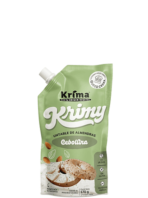 Queso Crema de Almendras con Cebollina 170 g | Alternativa Vegetal Tipo Queso Crema | Sin Lácteos, Vegano y Sin Gluten