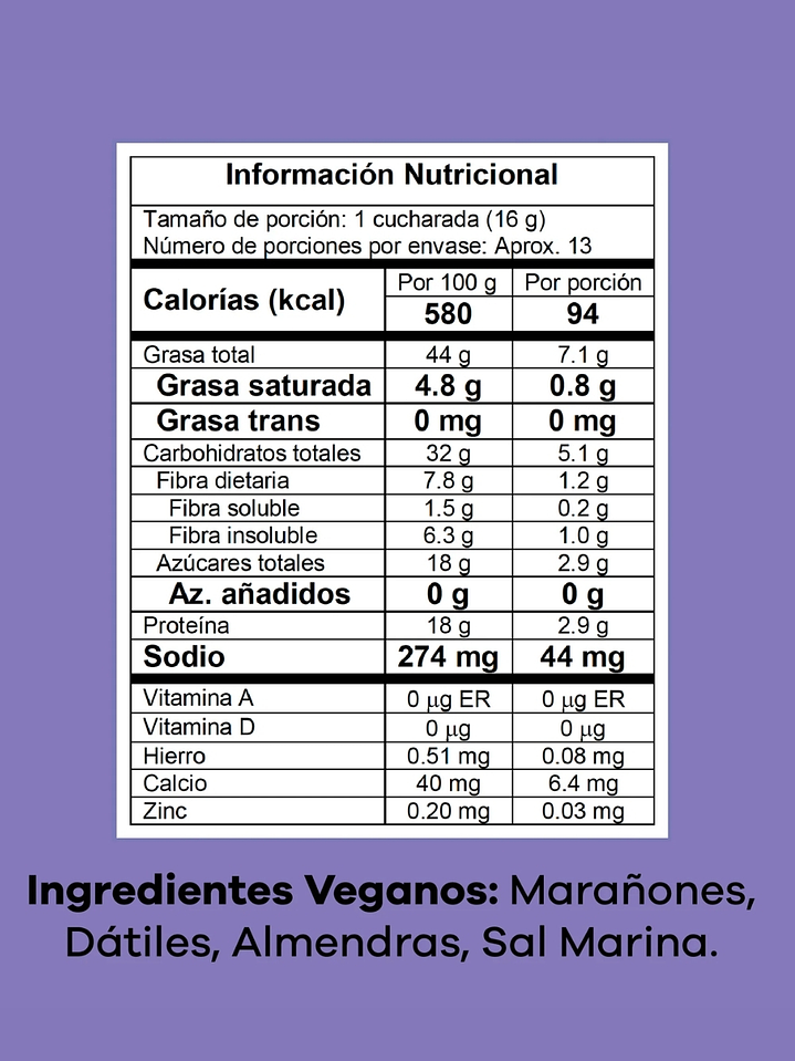 Crema Natural de Marañón y Almendras con Dátiles 370 g | Dulce Natural Sin Azúcar Añadida | Untable 100% Vegano y Sin Gluten 3