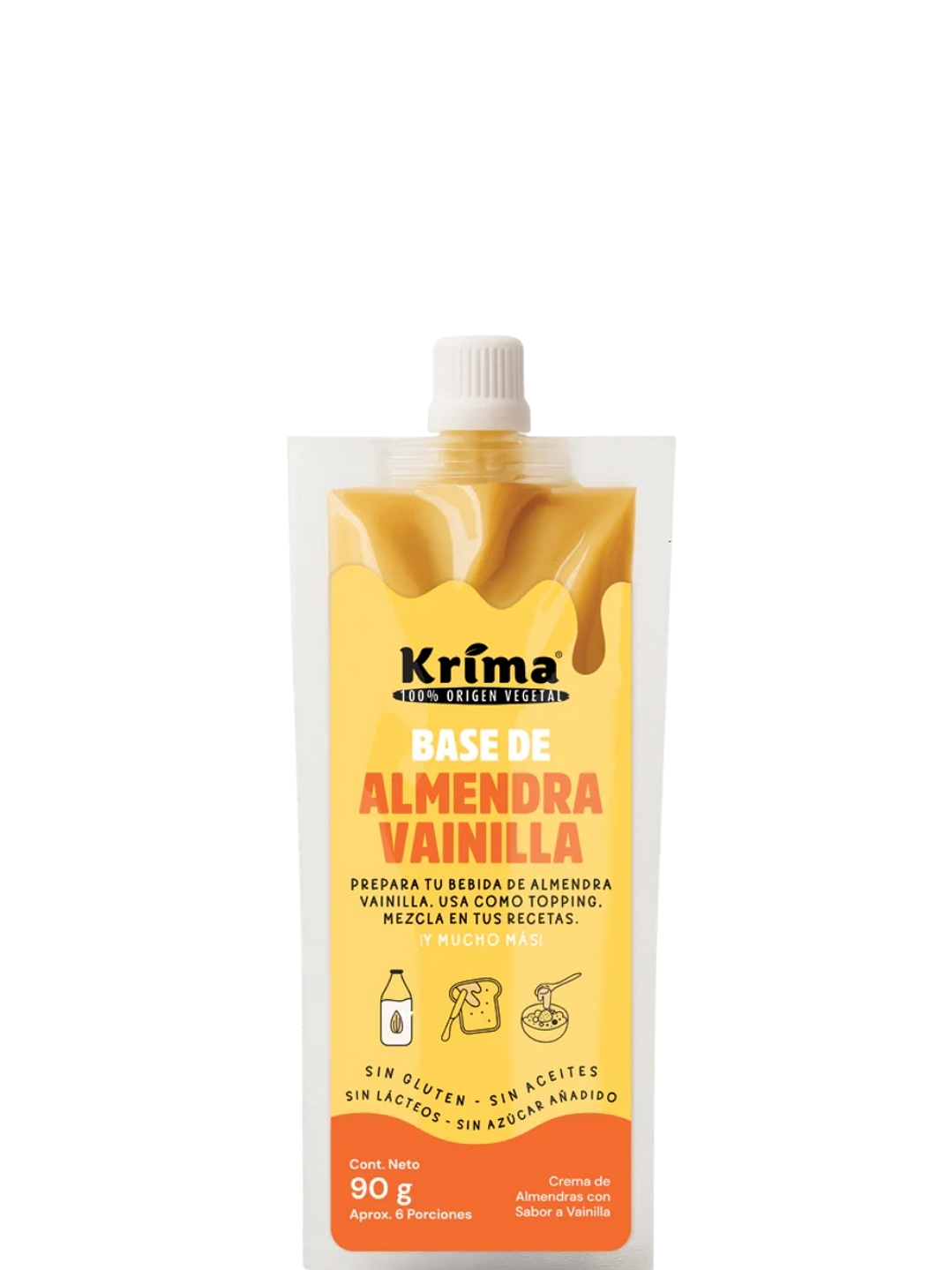 Base de Almendras Vainilla 90 g | Prepara Leche de Almendra Natural en Segundos | 100% Vegana, Sin Lactosa, Sin Gluten y Sin Azúcar 1