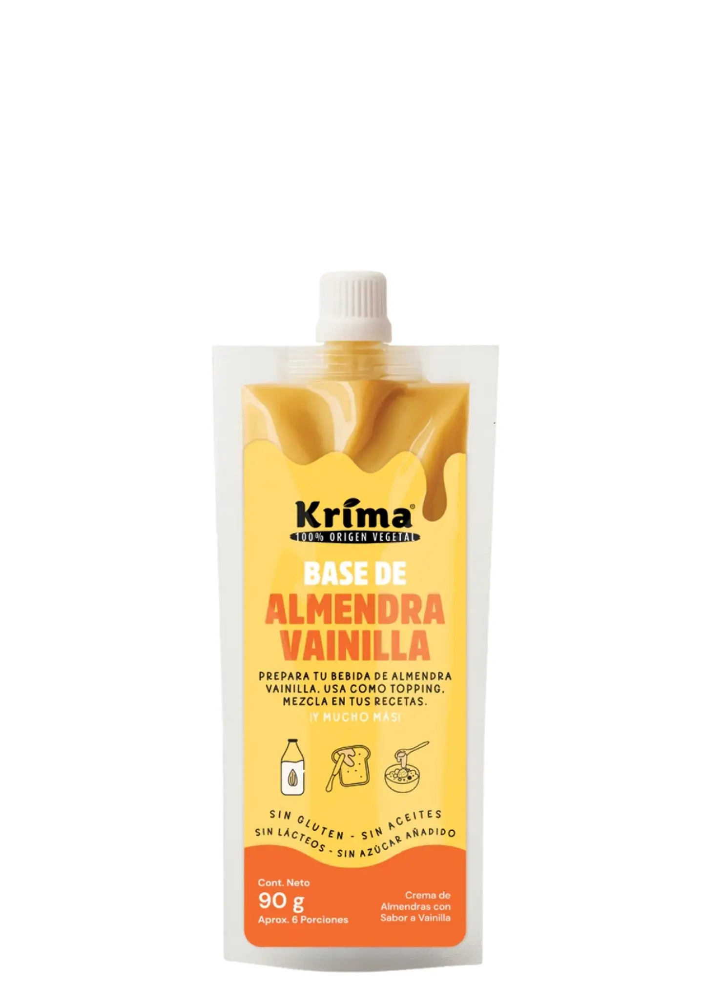 Base de Almendras Vainilla 90 g | Prepara Leche de Almendra Natural en Segundos | 100% Vegana, Sin Lactosa, Sin Gluten y Sin Azúcar 1