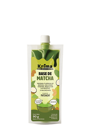 Base de Almendras & Té Matcha 90 g | Prepara Matcha Latte Natural en Segundos | 100% Vegana, Sin Lactosa, Sin Gluten y Sin Azúcar