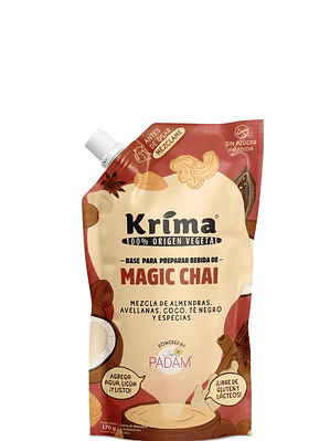Base Magic Chai Latte 170 g | Prepara Chai Latte Natural en Segundos | 100% Vegano, Sin Lactosa, Sin Gluten y Sin Azúcar Añadida