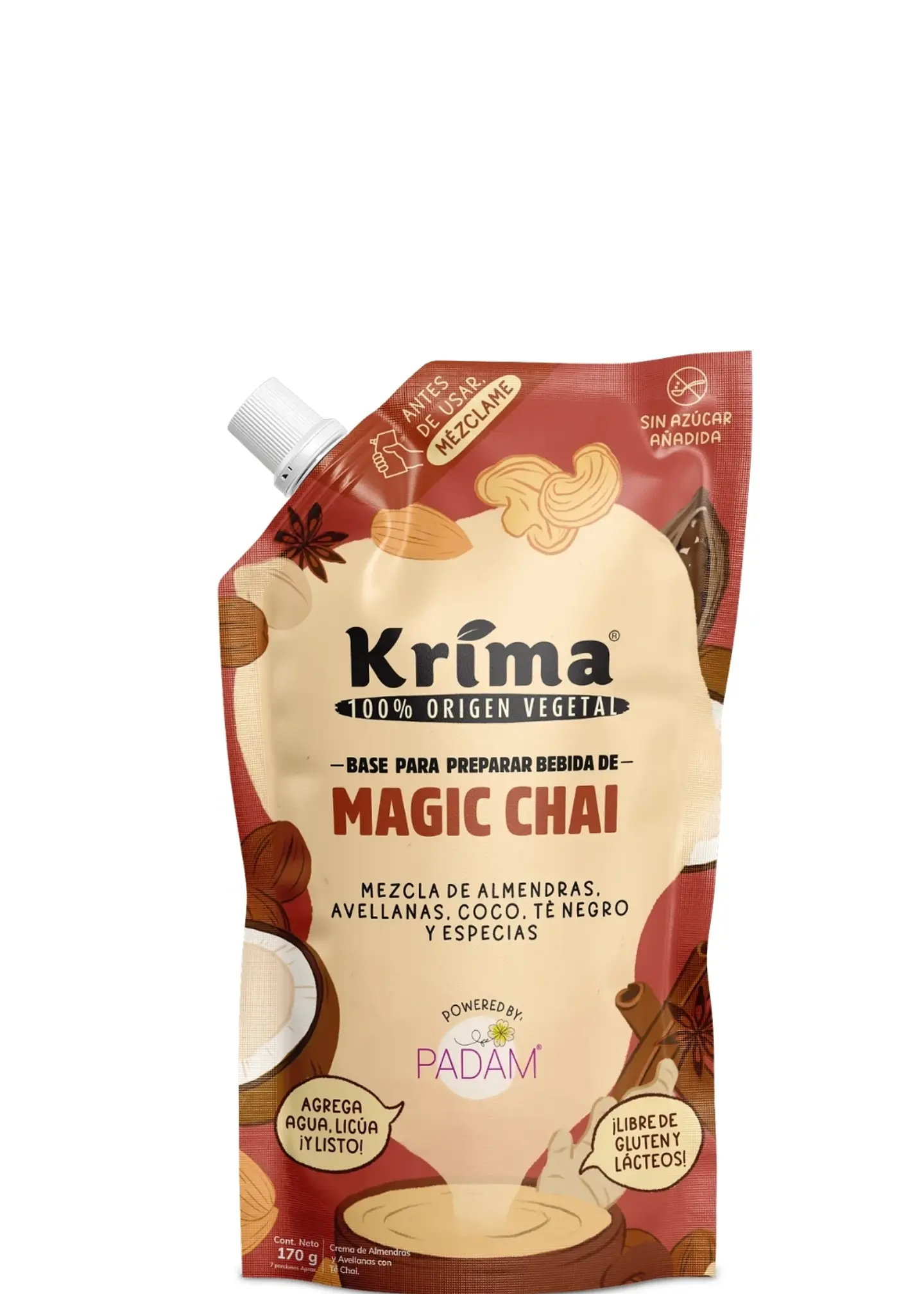 Base Magic Chai Latte 170 g | Prepara Chai Latte Natural en Segundos | 100% Vegano, Sin Lactosa, Sin Gluten y Sin Azúcar Añadida 1