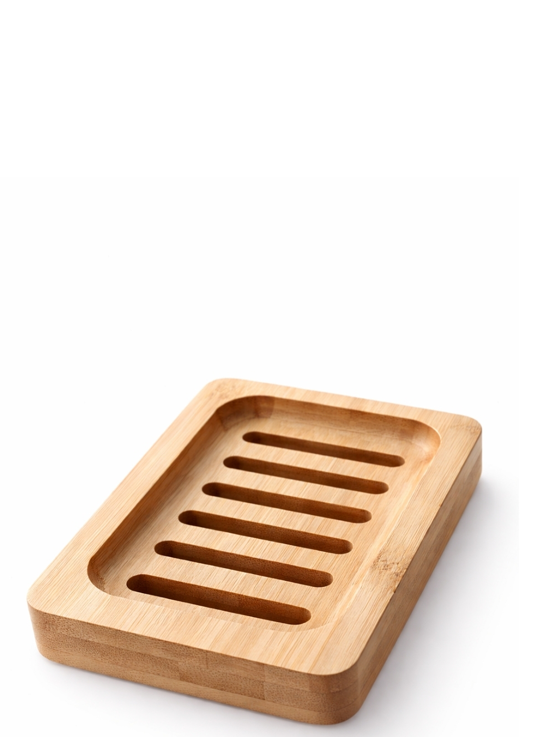 Jabonera de Bambú Natural 8.5 × 12.5 × 2 cm | Drenaje para Mantener el Jabón Seco | Ecológica, Reutilizable y Biodegradable 1