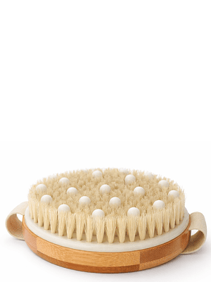 Cepillo Corporal de Bambú con Nódulos de Masaje | Exfoliación Natural y Estimulación de la Circulación | Cepillado en Seco o en Ducha