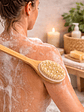 Cepillo Exfoliante Corporal de Bambú con Mango Largo y Nódulos de Masaje | Cepillado en Seco o en Ducha | Estimula la Circulación - Miniatura 2