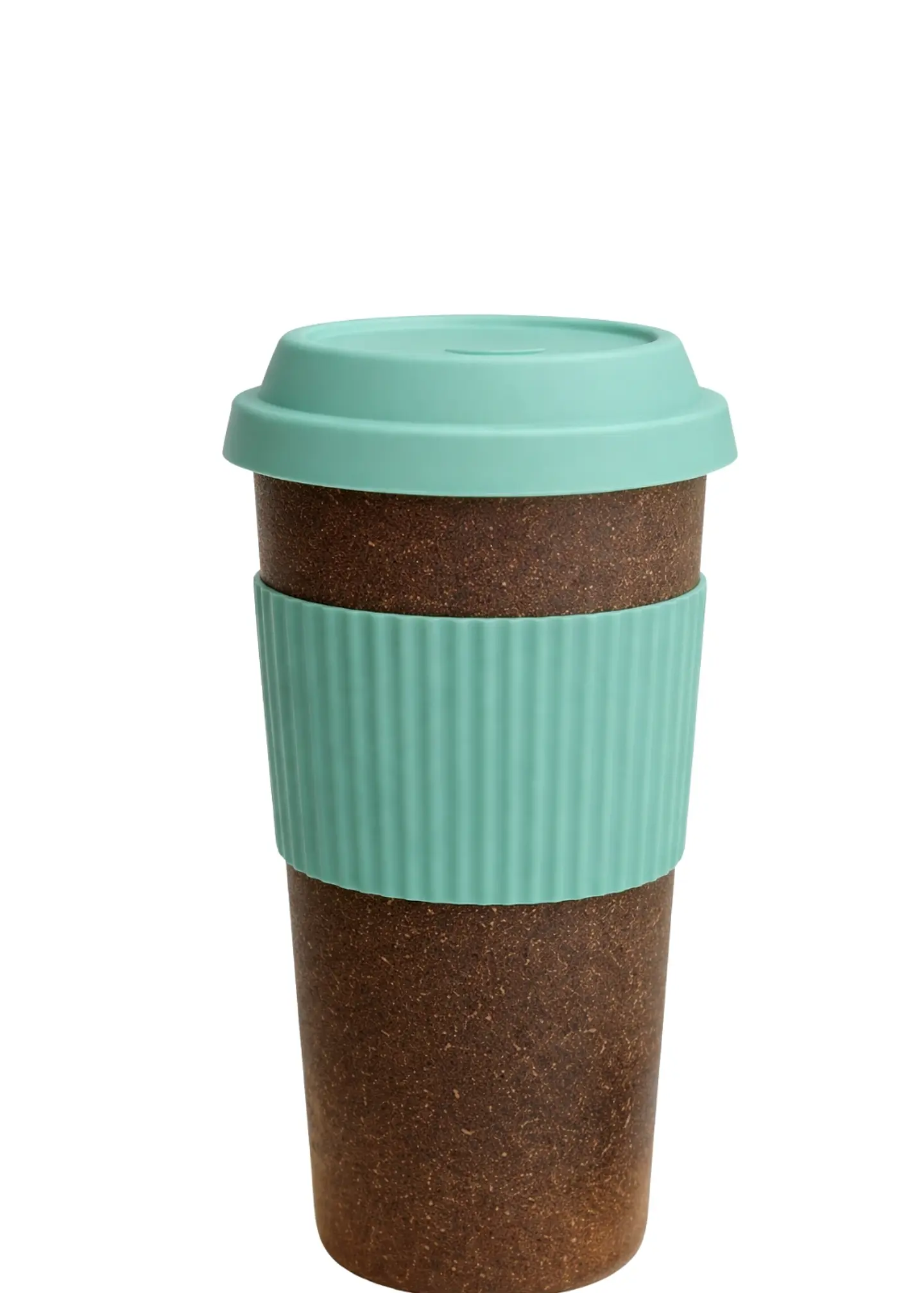Mug Ecológico de Fibra de Café 400 ml con Tapa de Silicona VERDE | Taza Reutilizable Sostenible | Libre de BPA | Alternativa al Plástico 1