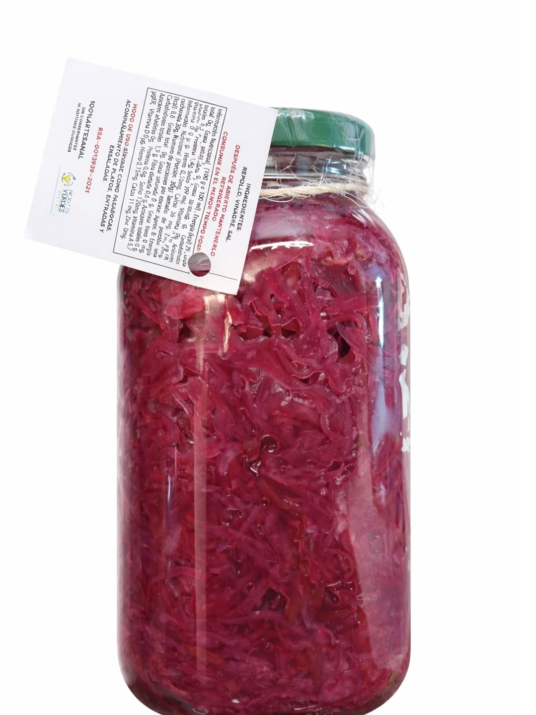 Chucrut de Repollo Morado Artesanal 500 g | Fermentado Natural con Probióticos | Sin Conservantes ni Aditivos | INVIMA 1