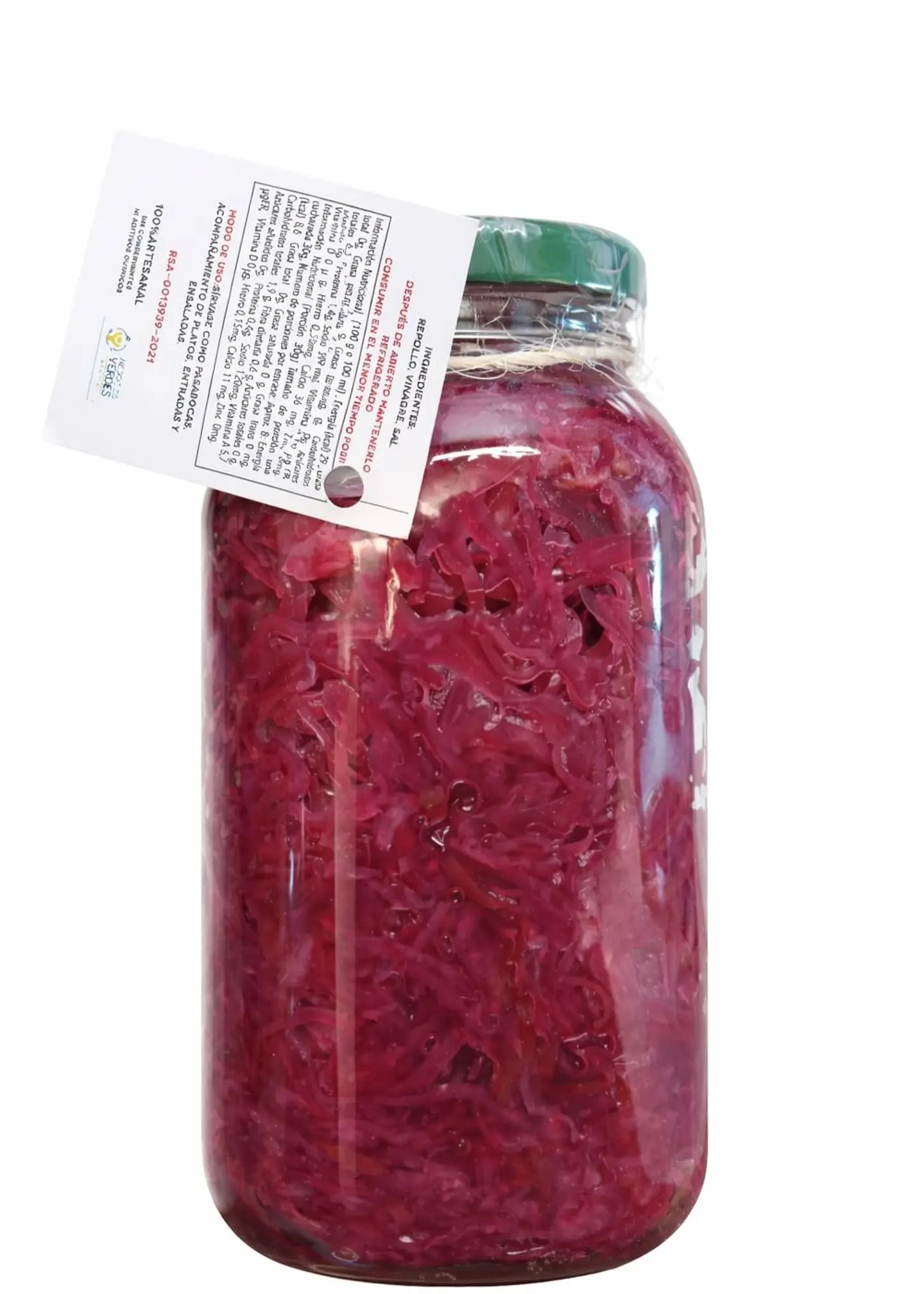 Chucrut de Repollo Morado Artesanal 500 g | Fermentado Natural con Probióticos | Sin Conservantes ni Aditivos | INVIMA 1